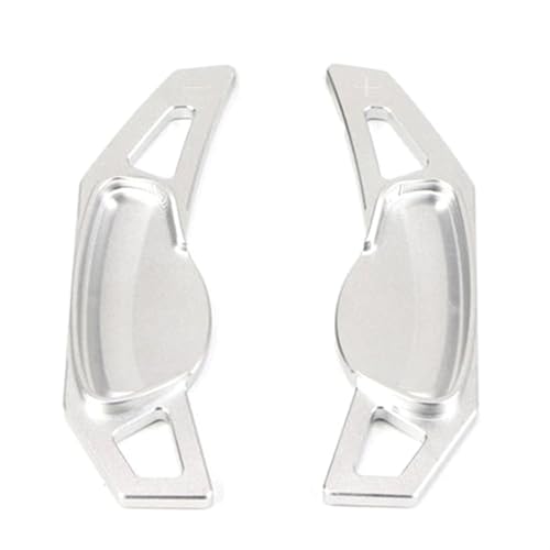 Szwaldaper 2 Stück Auto-Lenkrad-Schaltpaddel-Verlängerungsschalthebel-Aufkleber, for Benz, for Smart, 451 453 Fortwo 09–17, Forfour 2015–2017 Auto-Schaltwippe(BLACK Silver) von Szwaldaper