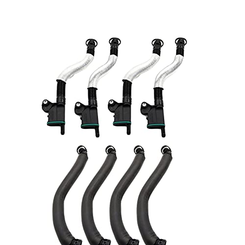Szwaldaper 4er Set Öl-Wasserabscheider-Entlüftungsschlauch Auspuffrohr, for Jetta, for Passat, B6 B7, for Golf, MK6 7, for Tiguan, A4 A5 06J103213E 06H103226A 06J103221B Motorentlüftungsventil von Szwaldaper