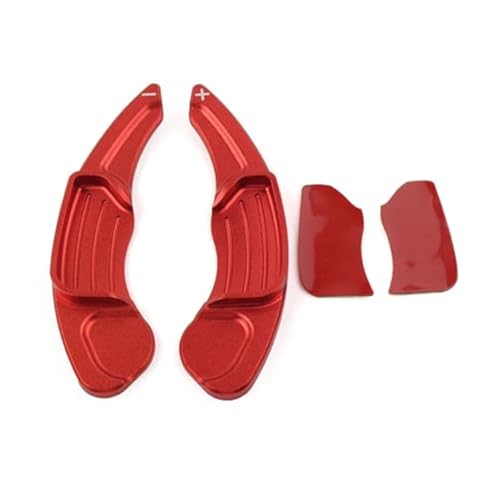 Szwaldaper Aluminium Auto Lenkrad Schaltwippe Verlängerung Shifter, for Ford, Fusion, for Mondeo, Edge Taurus, for Lincoln, MKC MKX MKZ MKS MKT Auto-Schaltwippe(Red) von Szwaldaper