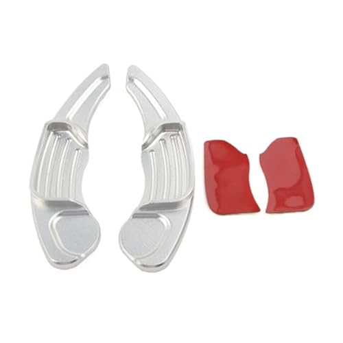 Szwaldaper Aluminium Auto Lenkrad Schaltwippe Verlängerung Shifter, for Ford, Fusion, for Mondeo, Edge Taurus, for Lincoln, MKC MKX MKZ MKS MKT Auto-Schaltwippe(Silver) von Szwaldaper