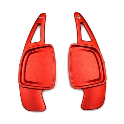 Szwaldaper Aluminium Auto Lenkrad Schaltwippenverlängerung, for A6 C8 A7 4KA A8 S4 S5 2020 Auto-Schaltwippe(Red) von Szwaldaper