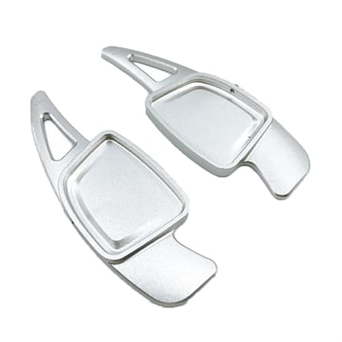 Szwaldaper Aluminium Auto Lenkrad Schaltwippenverlängerung, for A6 C8 A7 4KA A8 S4 S5 2020 Auto-Schaltwippe(Silver) von Szwaldaper