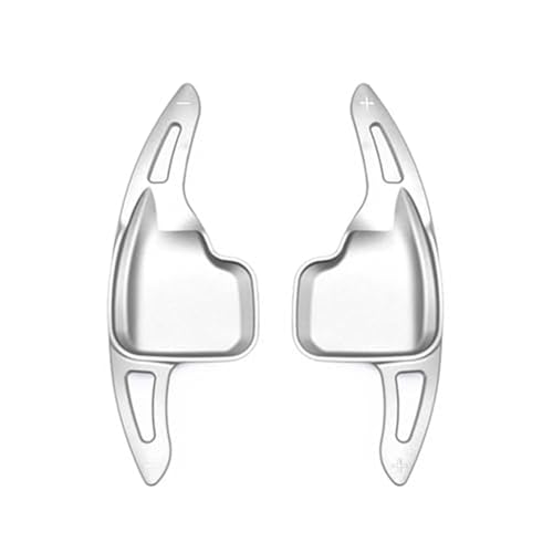 Szwaldaper Auto-Lenkrad-Schaltpaddel-Verlängerung, for, X1 X2 X3 X4 X5 X6 F16 F15 F26 F25 F39 F48 I8 Z4 E89 2/3/4 Serie F30 F22 F32 Auto-Schaltwippe(BLACK Silver) von Szwaldaper