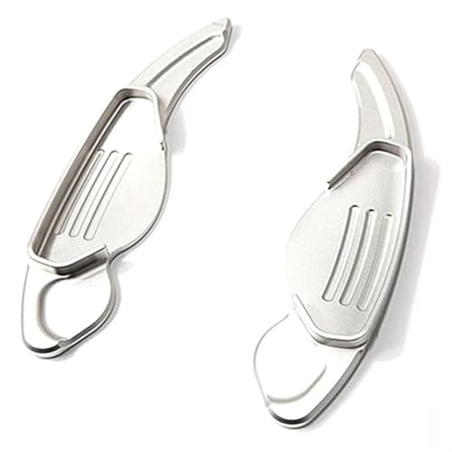 Szwaldaper Auto-Paddelschaltung, for Jaguar, F-PACE F-Type XF XE XJ X760 X250 X260 X761 X351 Lenkradschalthebel verlängern Autoaufkleber Zubehör Auto-Schaltwippe(Silver) von Szwaldaper