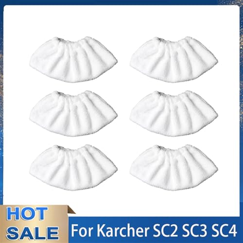 Szwaldaper Ersatz-Moppköpfe, Tuch for Easyfix SC2 SC3 SC4 SC5 Lappen, Mikrofaser-Moppbezug, Dampfreiniger-Zubehör, Ersatzteile Dampfreiniger-Ersatzteile(6pcs) von Szwaldaper