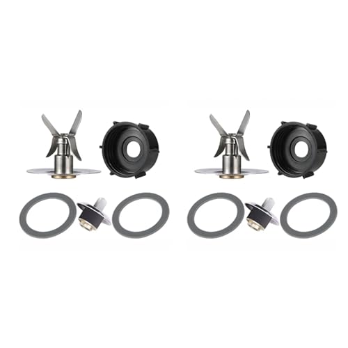 Szwaldaper Ersatzteil for Oster-Mixer, 2 Stück Klinge und Mixbehälter-Basis, 4 Dichtungsdichtungen Vierkantantrieb Mixerdeckel von Szwaldaper