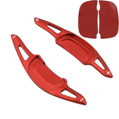 Szwaldaper For 2019-2023, for Mazda, 3, for Fließheck, for SKYACTIV X, for Limousine, for AXELA CX-30 MX30 Auto-Lenkrad-Paddle-Shift-Verlängerungs-Shifter-Aufkleber Auto-Schaltwippe(RED) von Szwaldaper