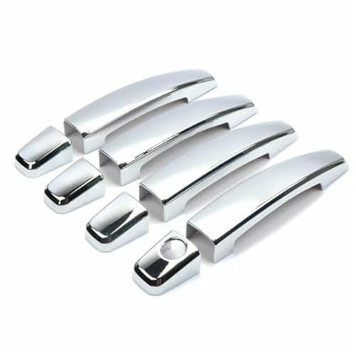 Szwaldaper For Chevrolet, Captiva 08-11, for Camaro, 10-11, for Cruze, 08-13, for Malibu 12-14, for Spark 09-11 Autotürgriffabdeckung Auto Catch Cap Aufkleber Außentürgriffabdeckung(Silver) von Szwaldaper