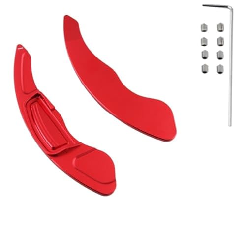 Szwaldaper For Civic, FD6 FN2, for JAZZ, Sport Fit GE 2013, for Insight ZE2 Auto-Lenkrad-Paddle-Shift-Verlängerung Quick Shifter Auto-Schaltwippe(RED) von Szwaldaper