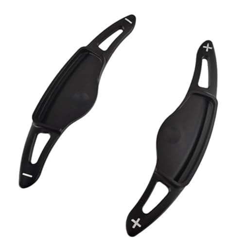 Szwaldaper For Hyundai, I30 SR SW PD 2019, for Veloster JS 2021, for Ioniq, for Kona, for Elektroauto-Lenkradschaltpaddel-Getriebeverlängerungsaufkleber Auto-Schaltwippe(Black) von Szwaldaper