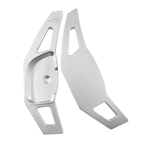 Szwaldaper For Hyundai, IONIQ 5 Ioniq 6 Limited Techniq 2021 2022 2023 Auto Lenkrad Schaltwippen Gangverlängerung Aufkleber Styling Auto-Schaltwippe(Silver) von Szwaldaper