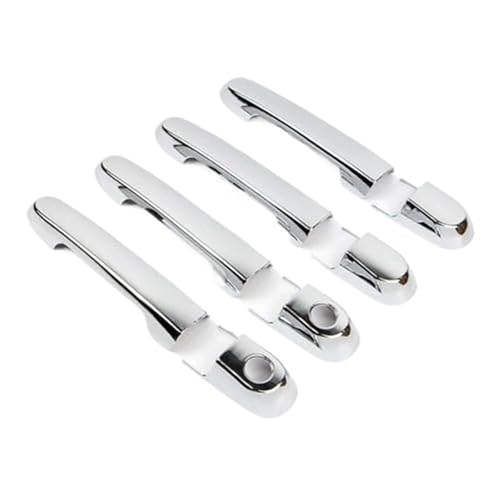 Szwaldaper For Hyundai, Tucson 2004–2010, Auto-Außentürgriffe, Abdeckungen, Fangkappen-Aufkleber, Overlays, Schutz, Auto-Styling Außentürgriffabdeckung(Silver With Smart) von Szwaldaper