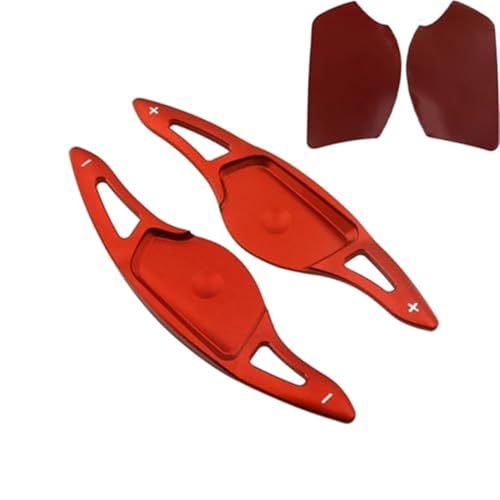 Szwaldaper For Hyundai, for Genesis, G90 EQ900 2016 2017 2018 2019 2020 2021 Auto Lenkrad Schaltwippen Verlängerung Aufkleber Zubehör Auto-Schaltwippe(RED) von Szwaldaper