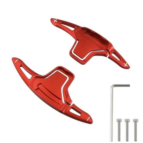 Szwaldaper For Kia, E-NIRO, for NIRO DE EV PHEV S Sport 2019 2020 2021 2022 Auto Lenkradschaltpaddel Getriebeverlängerung Aufkleber Styling Auto-Schaltwippe(Red) von Szwaldaper