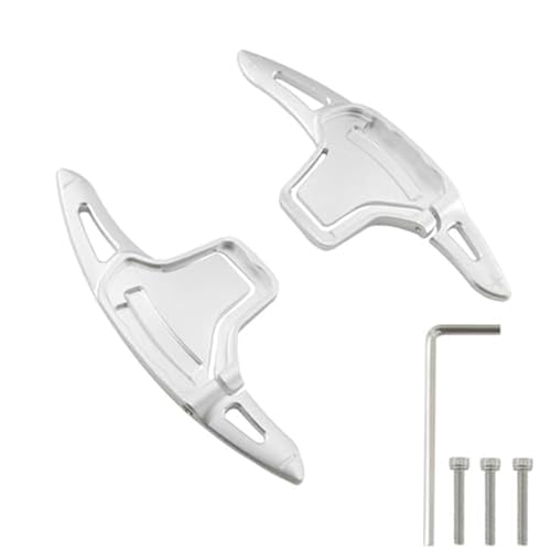 Szwaldaper For Kia, E-NIRO, for NIRO DE EV PHEV S Sport 2019 2020 2021 2022 Auto Lenkradschaltpaddel Getriebeverlängerung Aufkleber Styling Auto-Schaltwippe(Silver) von Szwaldaper