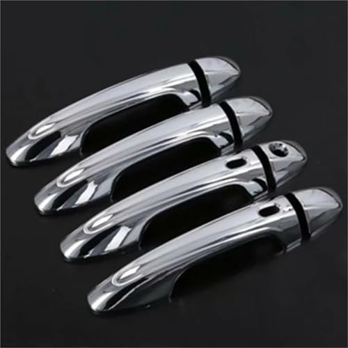 Szwaldaper For Toyota, Vios/Yaris 3. Generation XP150 2013-2021 Chrom/Carbon LHD Autotürgriffabdeckung Schutzaufkleber Außentürgriffabdeckung(Silver Smart) von Szwaldaper
