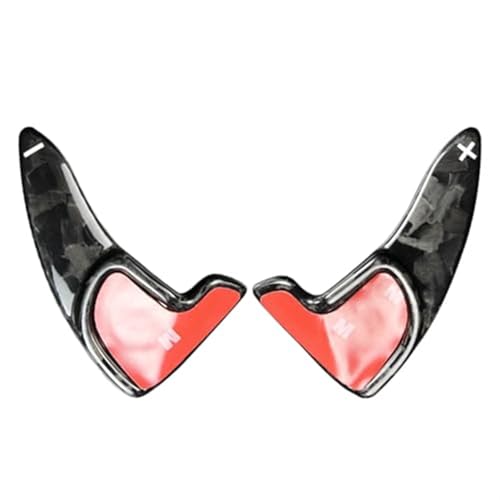 Szwaldaper Kohlefaser-Auto-Lenkrad-Schaltpaddel, for DODGE, Challenger Charger 2015-2021 Durango 2014-2021 Innenzubehör Auto-Schaltwippe(BLACK Forged Pattern) von Szwaldaper
