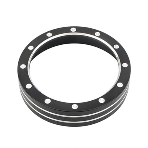 Szwaldaper Motorrad-Tachometer-Zierblende, Zierring-Abdeckung, Rebel CMX 300 500 2017–2019, Instrumentenanzeige-Sets, schwarzes Aluminium Tachometer-Zierring(A) von Szwaldaper