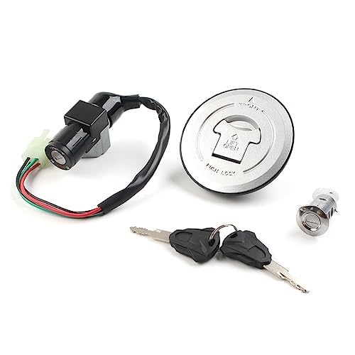 Szwaldaper Motorrad-Zündschalter, for Sitz, Schloss, Tankdeckel-Schlüsselschloss-Set, for Grom 125 AC MSX125/Motrac M2, M3/Skyteam M3 2014-2015 Motorrad-Zündschalter von Szwaldaper