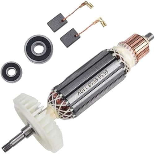 Szwaldaper Professionelle Qualität, for Rotor, for Winkelschleifer. Kompatibel mit verschiedenen Modellen, einschließlich Kohlebürsten (110 V). Gartenmaschinen-Ankerrotor(BLACK 110V) von Szwaldaper