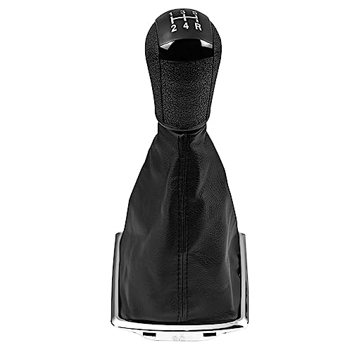Szwaldaper Schaltknauf for Ford, for Focus 2, for Mondeo MK2 2004 2005 2007 2008 2009 2010 2011, Auto-Styling-Hebel Gaitor Shifter Boot Cover Case Schaltknauf(5 Speed Black) von Szwaldaper