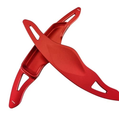 Szwaldaper Schaltwippen, for Genesis, G70 IK 2018 2019 2020 2021 2022 Auto Lenkrad Getriebeverlängerung Aufkleber Styling Zubehör Auto-Schaltwippe(Red) von Szwaldaper