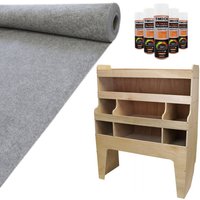 11qm Grau Teppich-Verkleidung Super Stretch mit Kleber & vw Transporter Regalsystem 11qm Grau Teppich-Verkleidung Super Stretch mit Kleber & vw Transporter Regalsystem von T-MECH