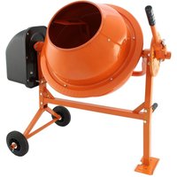 T-Mech Elektrischer Betonmischer Mörtelmischer Betonmischmaschine Mischmaschine 250W Motor - 70 Liter - Orange von MONSTER SHOP