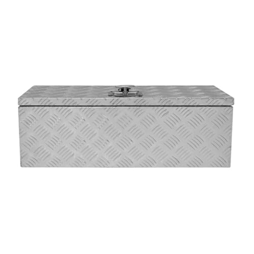 Aluminium-Werkzeugkasten 60L | Abschließbarer Koffer + 2 Schlüsseln | 745 x 250 x 320mm | Truckbox Kiste Metallbox Riffelblech | LKW Transporter Aufbewahrung [2 Gasdruckfedern, Gummiboden & -dichtung] von T-Mech