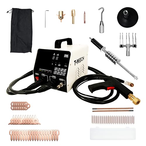 Spot Dent Puller 3KW Bolzenschweißgerät Automobilfahrzeug Karosserie Motorhaube Türreparatur Leistungsstarker professioneller Blechschweißer 220V 3KW 0,6-1,6 mm Dicke 7 Modi Anbauteile & Zubehör Kit von T-Mech