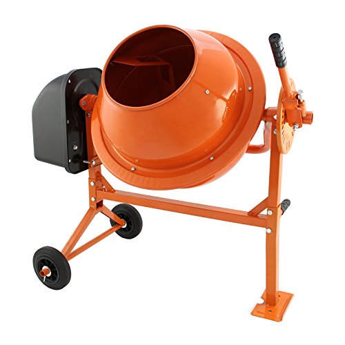 T-Mech Elektrischer Betonmischer Mörtelmischer Betonmischmaschine Mischmaschine 250W Motor Beton Mörtel Zement Mischer Baustelle - 70 Liter von T-Mech