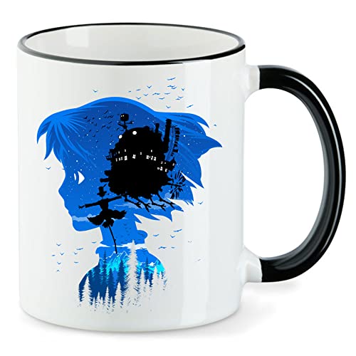 T-Nerds - Flying Castle - Tasse Mug Kaffeetasse Teetasse - Schwarz von T-Nerds