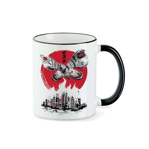 T-Nerds - Giant Moth Attack - Tasse Mug Kaffeetasse Teetasse - Schwarz von T-Nerds