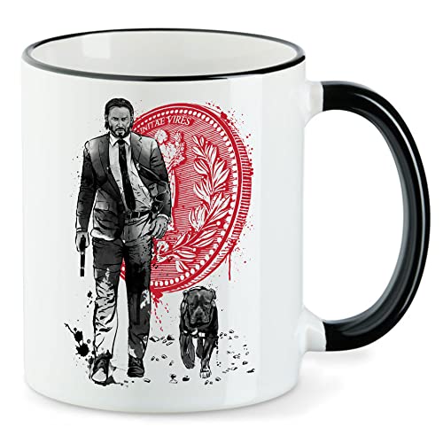 T-Nerds - Lone Hitman and Cub - Tasse Mug Kaffeetasse Teetasse - Schwarz von T-Nerds