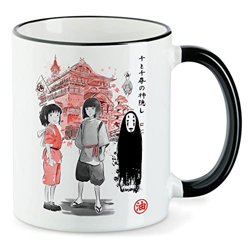 T-Nerds - Spirited Sumi-e - Tasse Mug Kaffeetasse Teetasse - Schwarz von T-Nerds