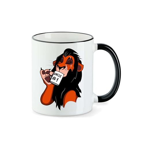 T-Nerds - Uncle Number 1 - Tasse Mug Kaffeetasse Teetasse - Schwarz von T-Nerds