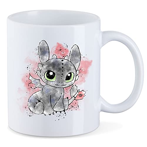 T-Nerds - Watercolor Dragon Eye - Tasse Mug Kaffeetasse Teetasse - Weiß von T-Nerds