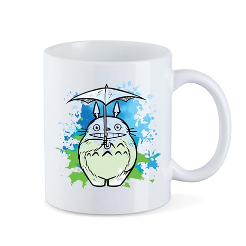 T-Nerds - Watercolor Ghibliko Totoro - Tasse Mug Kaffeetasse Teetasse - Weiß von T-Nerds