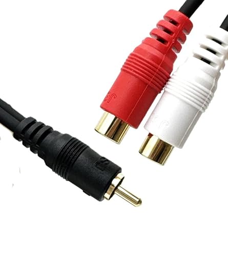 1,8M Y-Kabel Cinch Subwoofer Adapter Verteiler Splitter Chinch CAR 2 Buchse von T-ProTek