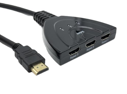 3in1 HDMI Full HD 1080P Splitter Switch Kabel Adapter Umschalter Verteiler Hub von T-ProTek