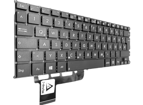 DE Schwarz Tastatur ohne Rahmen Version 2 kompatibel für Asus VivoBook S200, S200E von T-ProTek