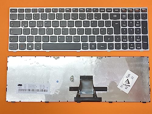 T-ProTek DE Tastatur Keyboard Silber Rahmen Ohne Beleuchtung kompatibel für Lenovo Z501 von T-ProTek