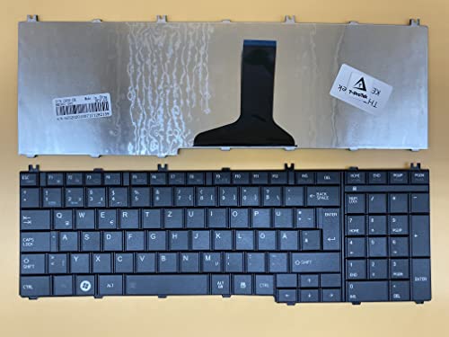 T-ProTek DEUTSCHE-Tastatur Keyboard Schwarz Matt kompatibel für Toshiba Satellite C670-19F von T-ProTek