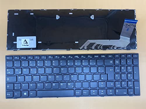 T-ProTek DEUTSCHE-Tastatur Keyboard Schwarz Rahmen kompatibel für Lenovo V110-17IKB (80V2) von T-ProTek