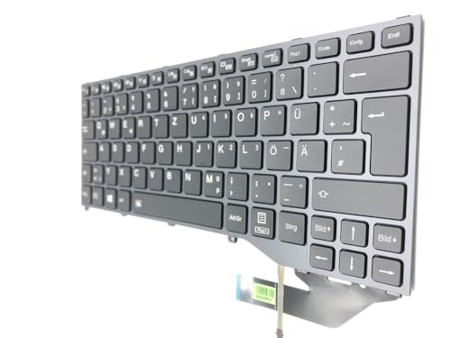 T-ProTek DEUTSCHE - Tastatur Schwarz mit Beleuchtung, Keine Schrauben kompatibel für Fujitsu Lifebook P727 von T-ProTek