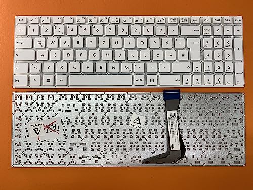 T-ProTek DEUTSCHE - Weiß Tastatur Keyboard ohne Rahmen kompatibel für P/N: 0KNL0-6121GE00 von T-ProTek
