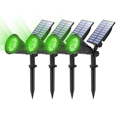 T-SUN Solarlampen für Außen Garten 4 Stück Solarleuchten Garten 4 LED Helle Garten-Licht, 2 Beleuchtungsmodi, IP65 Wasserdicht, Sicherheitsbeleuchtung, Großes Außenlicht für Garten von T-SUN