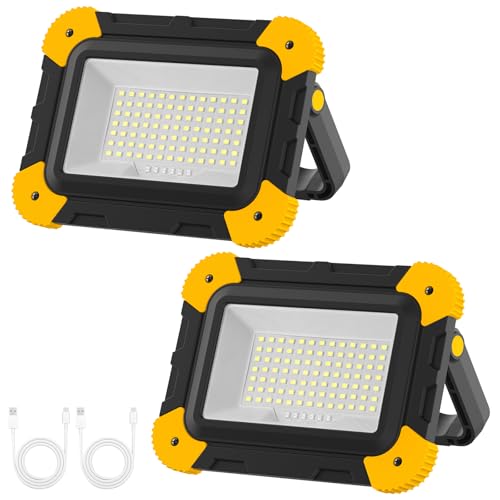 LED Baustrahler Akku, T-SUNUS LED Arbeitsstrahler USB Wiederaufladbar mit 5 Lichtmodi, Akku Arbeitsleuchte Tragbar IP65 Wasserdicht für Baustelle Camping Garage LED Baustrahler Akku, T-SUNUS LED Arbeitsstrahler USB Wiederaufladbar mit 5 Lichtmodi, Akku Arbeitsleuchte Tragbar IP65 Wasserdicht für Baustelle Camping Garage von T-SUNUS