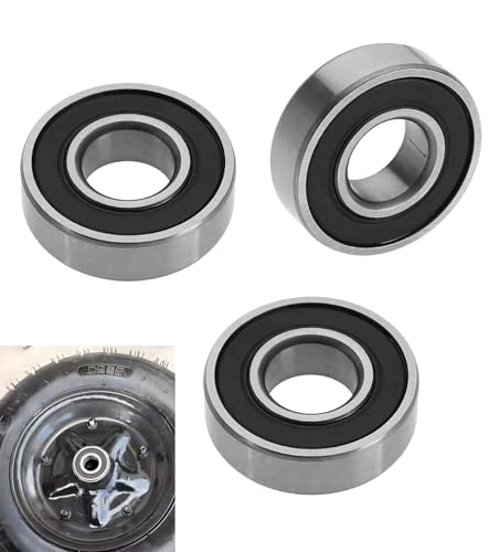 T TAKONE 3 Stück Kugellager 12mm Innendurchmesser, Kompatibel mit Ninebot Max G30 G30D - Edelstahl 6001-2RS Ball Bearing mit Hoher Drehzahl von T TAKONE
