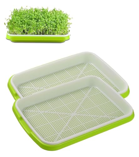 TAKONE 2er Set Kresse Anzuchtschalen, 22cm, Kleine Keimschalen – Ideal als Sprossenbox für Keimsaaten Anzucht Starter Set für Sprossen, Microgreens und Brunnenkresse TAKONE 2er Set Kresse Anzuchtschalen, 22cm, Kleine Keimschalen – Ideal als Sprossenbox für Keimsaaten Anzucht Starter Set für Sprossen, Microgreens und Brunnenkresse von T TAKONE